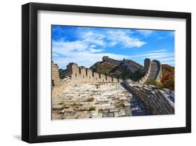 Great Wall Of China and Sky-null-Framed Art Print