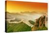 Great Wall of China at Sunrise.-Liang Zhang-Stretched Canvas