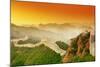 Great Wall of China at Sunrise.-Liang Zhang-Mounted Photographic Print