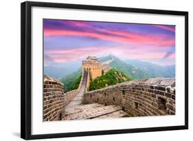 Great Wall of China at the Jinshanling Section.-SeanPavonePhoto-Framed Photographic Print