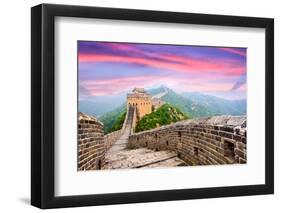 Great Wall of China at the Jinshanling Section.-SeanPavonePhoto-Framed Photographic Print