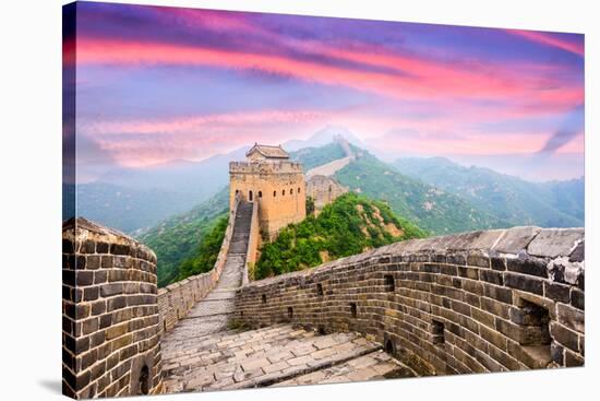 Great Wall of China at the Jinshanling Section.-SeanPavonePhoto-Stretched Canvas