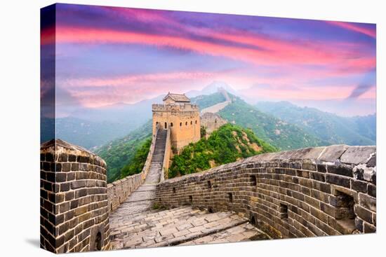 Great Wall of China at the Jinshanling Section.-SeanPavonePhoto-Stretched Canvas