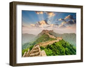 Great Wall of China at the Jinshanling Section-Sean Pavone-Framed Premium Photographic Print