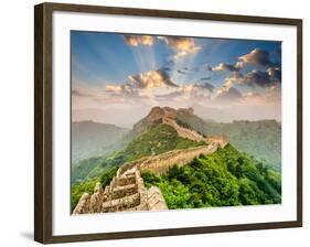 Great Wall of China at the Jinshanling Section-Sean Pavone-Framed Photographic Print