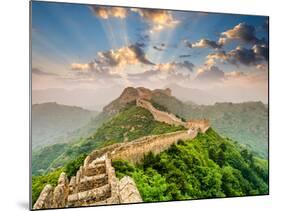 Great Wall of China at the Jinshanling Section-Sean Pavone-Mounted Photographic Print
