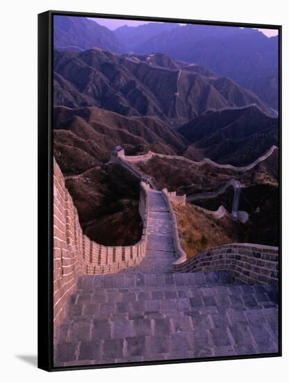 Great Wall of China, Badaling, China-Nicholas Pavloff-Framed Stretched Canvas