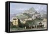 Great Wall of China. Colour Engraving.-null-Framed Stretched Canvas