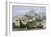 Great Wall of China. Colour Engraving.-null-Framed Giclee Print