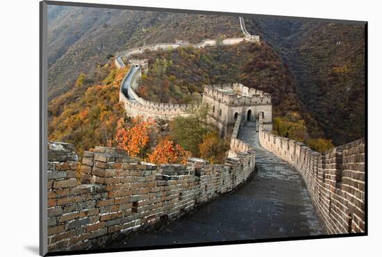 Great Wall of China in Autumn-null-Mounted Art Print