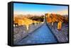 Great Wall of China in Autumn-Liang Zhang-Framed Stretched Canvas