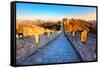 Great Wall of China in Autumn-Liang Zhang-Framed Stretched Canvas