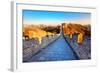 Great Wall of China in Autumn-Liang Zhang-Framed Photographic Print