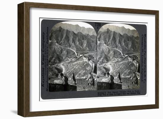 Great Wall of China, Near Hankow Pass, China, C1900s-null-Framed Giclee Print