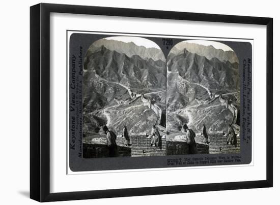 Great Wall of China, Near Hankow Pass, China, C1900s-null-Framed Giclee Print