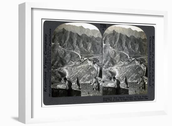 Great Wall of China, Near Hankow Pass, China, C1900s-null-Framed Giclee Print