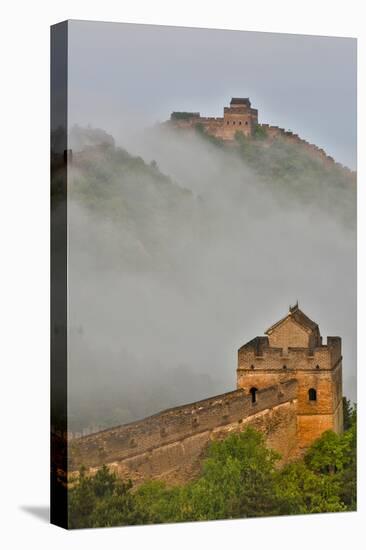 Great Wall of China on a Foggy Morning. Jinshanling, China-Darrell Gulin-Stretched Canvas