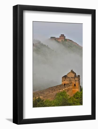 Great Wall of China on a Foggy Morning. Jinshanling, China-Darrell Gulin-Framed Photographic Print