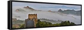 Great Wall of China on a Foggy Morning. Jinshanling, China-Darrell Gulin-Framed Stretched Canvas