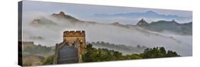 Great Wall of China on a Foggy Morning. Jinshanling, China-Darrell Gulin-Stretched Canvas