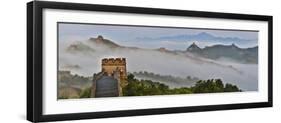 Great Wall of China on a Foggy Morning. Jinshanling, China-Darrell Gulin-Framed Premium Photographic Print