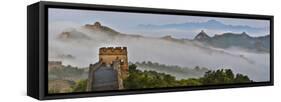 Great Wall of China on a Foggy Morning. Jinshanling, China-Darrell Gulin-Framed Stretched Canvas