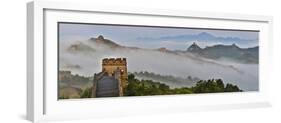 Great Wall of China on a Foggy Morning. Jinshanling, China-Darrell Gulin-Framed Photographic Print