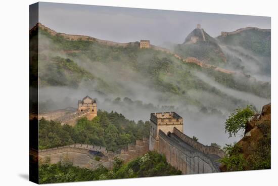 Great Wall of China on a Foggy Morning. Jinshanling, China-Darrell Gulin-Stretched Canvas