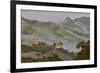 Great Wall of China on a Foggy Morning. Jinshanling, China-Darrell Gulin-Framed Photographic Print