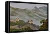 Great Wall of China on a Foggy Morning. Jinshanling, China-Darrell Gulin-Framed Stretched Canvas