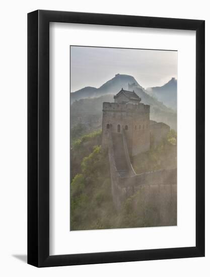 Great Wall of China on a Foggy Morning. Jinshanling, China-Darrell Gulin-Framed Photographic Print