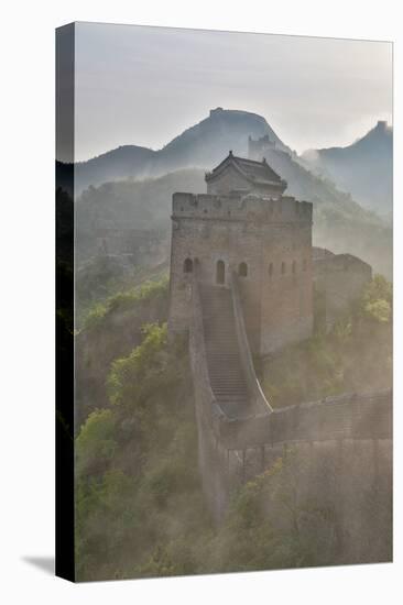 Great Wall of China on a Foggy Morning. Jinshanling, China-Darrell Gulin-Stretched Canvas