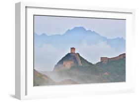 Great Wall of China on a Foggy Morning. Jinshanling, China-Darrell Gulin-Framed Photographic Print