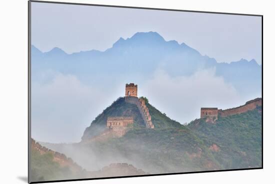 Great Wall of China on a Foggy Morning. Jinshanling, China-Darrell Gulin-Mounted Photographic Print