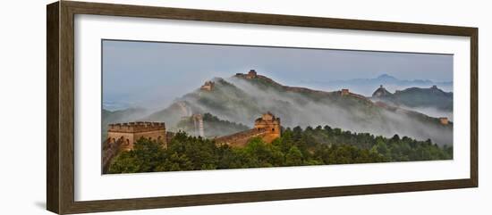 Great Wall of China on a Foggy Morning. Jinshanling, China-Darrell Gulin-Framed Photographic Print