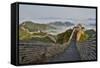 Great Wall of China on a Foggy Morning. Jinshanling, China-Darrell Gulin-Framed Stretched Canvas