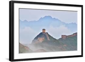 Great Wall of China on a Foggy Morning. Jinshanling, China-Darrell Gulin-Framed Photographic Print