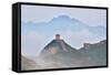 Great Wall of China on a Foggy Morning. Jinshanling, China-Darrell Gulin-Framed Stretched Canvas