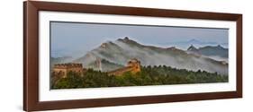 Great Wall of China on a Foggy Morning. Jinshanling, China-Darrell Gulin-Framed Photographic Print