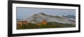 Great Wall of China on a Foggy Morning. Jinshanling, China-Darrell Gulin-Framed Photographic Print