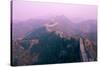 Great Wall of China, UNESCO World Heritage Site, in Mist, Near Beijing, China, Asia-Nancy Brown-Stretched Canvas