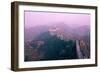 Great Wall of China, UNESCO World Heritage Site, in Mist, Near Beijing, China, Asia-Nancy Brown-Framed Photographic Print