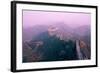 Great Wall of China, UNESCO World Heritage Site, in Mist, Near Beijing, China, Asia-Nancy Brown-Framed Photographic Print