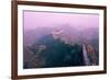 Great Wall of China, UNESCO World Heritage Site, in Mist, Near Beijing, China, Asia-Nancy Brown-Framed Photographic Print