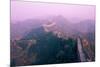 Great Wall of China, UNESCO World Heritage Site, in Mist, Near Beijing, China, Asia-Nancy Brown-Mounted Photographic Print