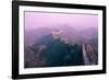 Great Wall of China, UNESCO World Heritage Site, in Mist, Near Beijing, China, Asia-Nancy Brown-Framed Photographic Print