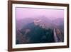 Great Wall of China, UNESCO World Heritage Site, in Mist, Near Beijing, China, Asia-Nancy Brown-Framed Photographic Print