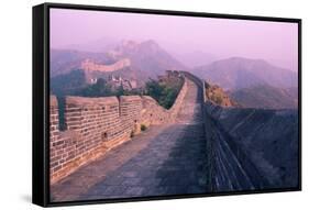 Great Wall of China, UNESCO World Heritage Site, Near Beijing, China, Asia-Nancy Brown-Framed Stretched Canvas