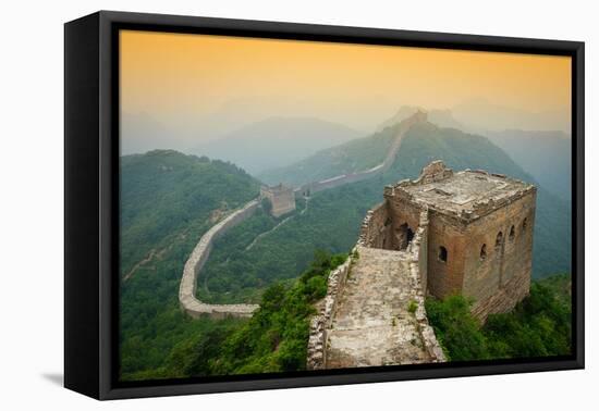 Great Wall of China. Unrestored Sections at Jinshanling-Sean Pavone-Framed Stretched Canvas
