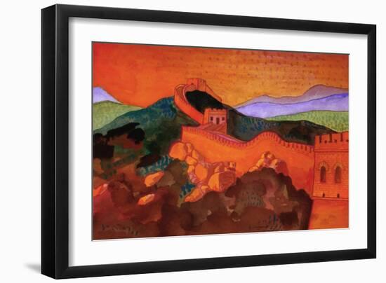 Great Wall of China-John Newcomb-Framed Giclee Print